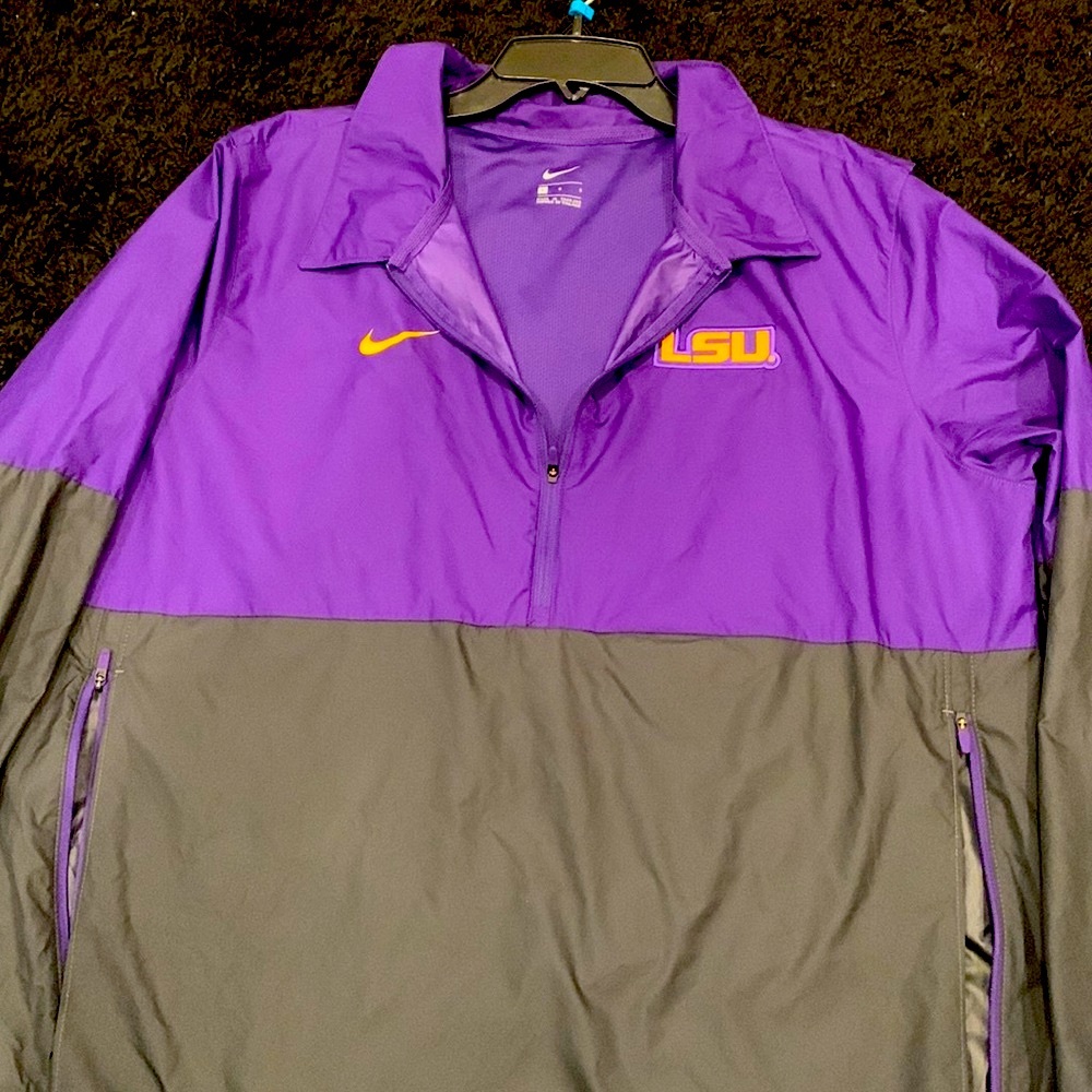 Nike LSU Tigers on Field NCAA 1/2 Zip Coaches Jacket